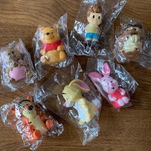 Great Cake toppers Winnie the Pooh & Friends set of 8 figures. Apprx 2 in tall
